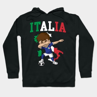 Italia Italian Soccer Boy Italy Flag Map Hoodie